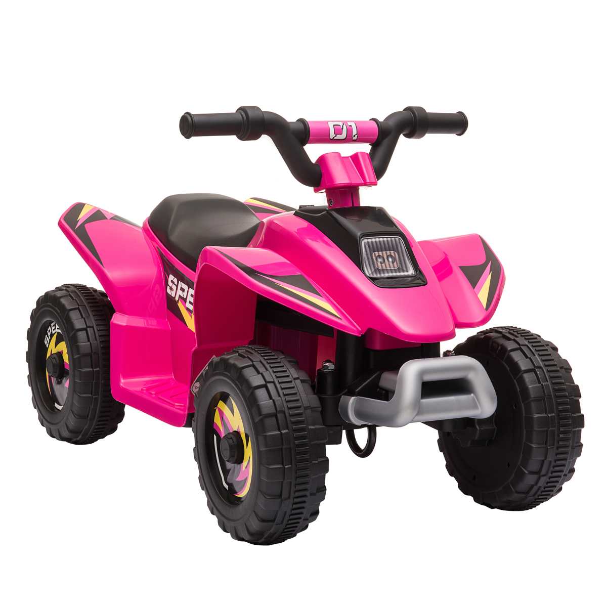 HOMCOM 6V Kids Electric Ride-On Car with Big Wheels, Pink, 18-36 Months