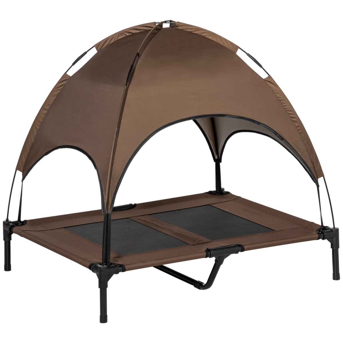 PawHut Elevated Dog Bed Cot Tent with Canopy, Outdoor Shelter