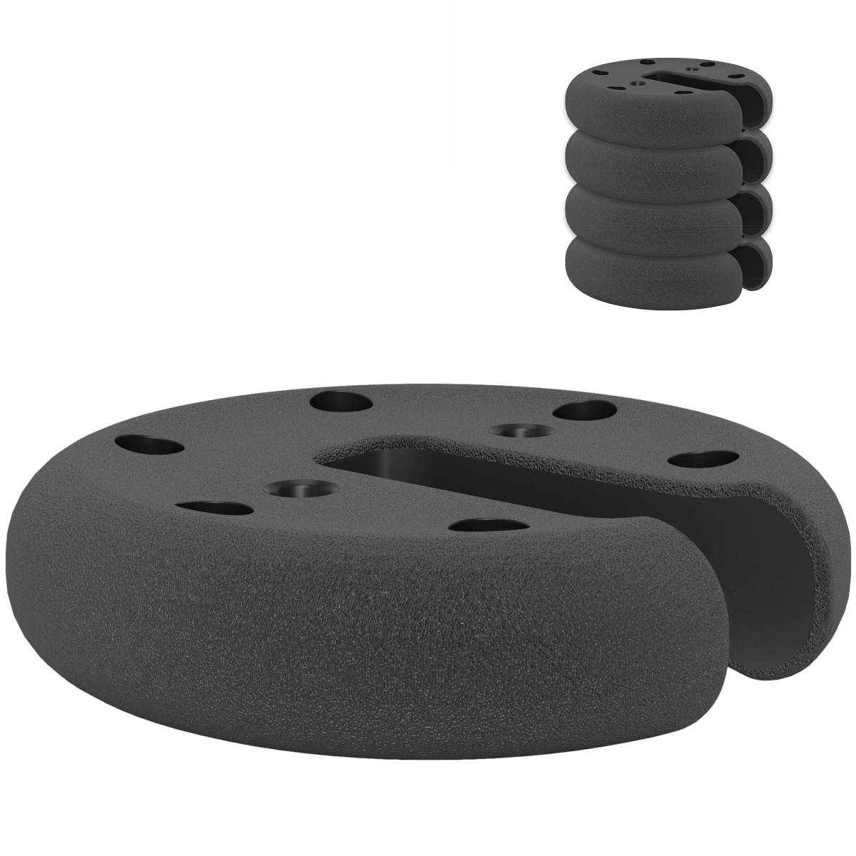 Outsunny 4-Piece Tent Base Weight Set for 20 x 20mm to 30 x 30mm Square Tubes