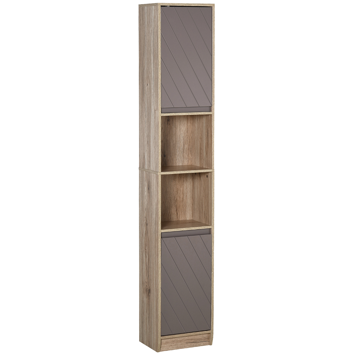 170cm Slimline Freestanding Storage Cabinet with 2 Cupboards