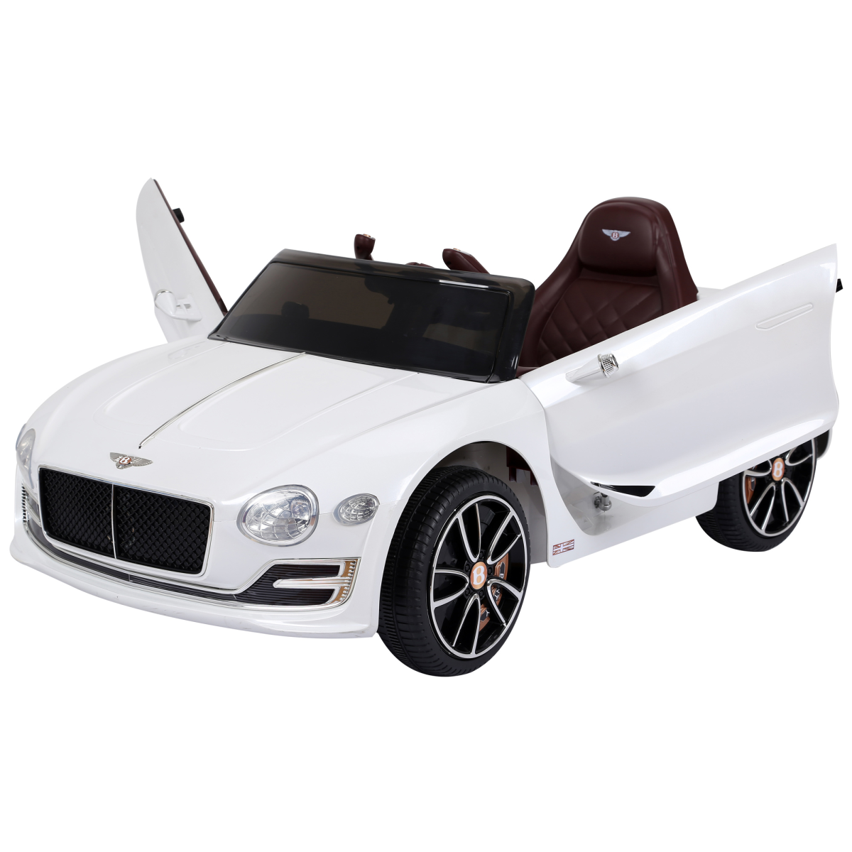 Bentley Style Electric Ride On Car with Twin Motors, Parental Remote Control, LED Lights, MP3 Player and Horn