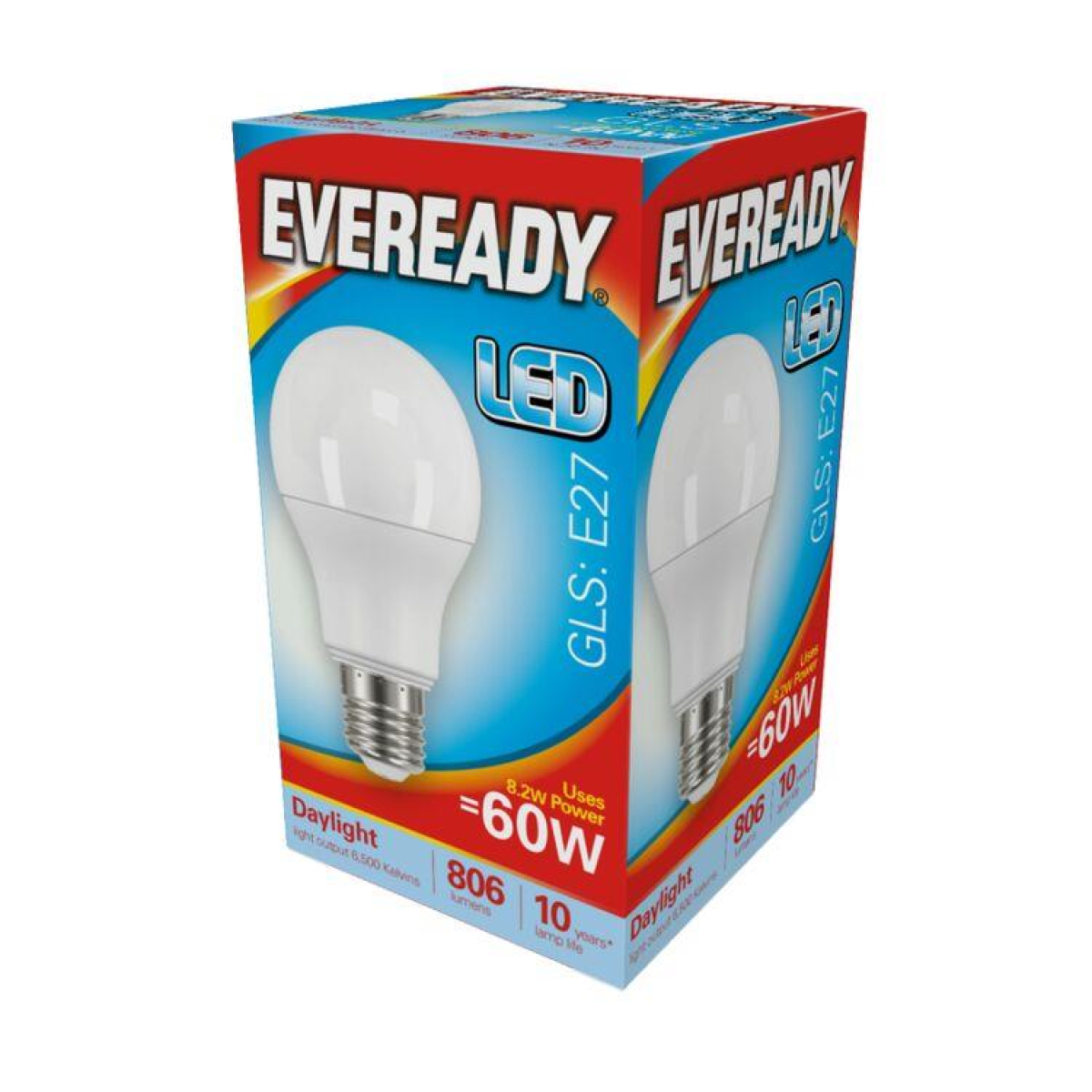 Eveready 60W Warm White LED Bulb Pack of 5