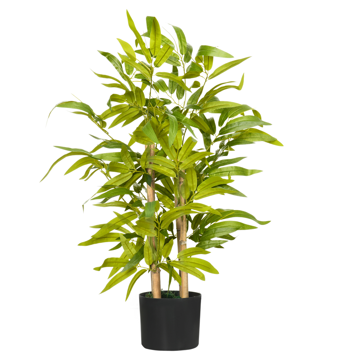HOMCOM Artificial Bamboo Plant in Pot, 60cm, Indoor/Outdoor