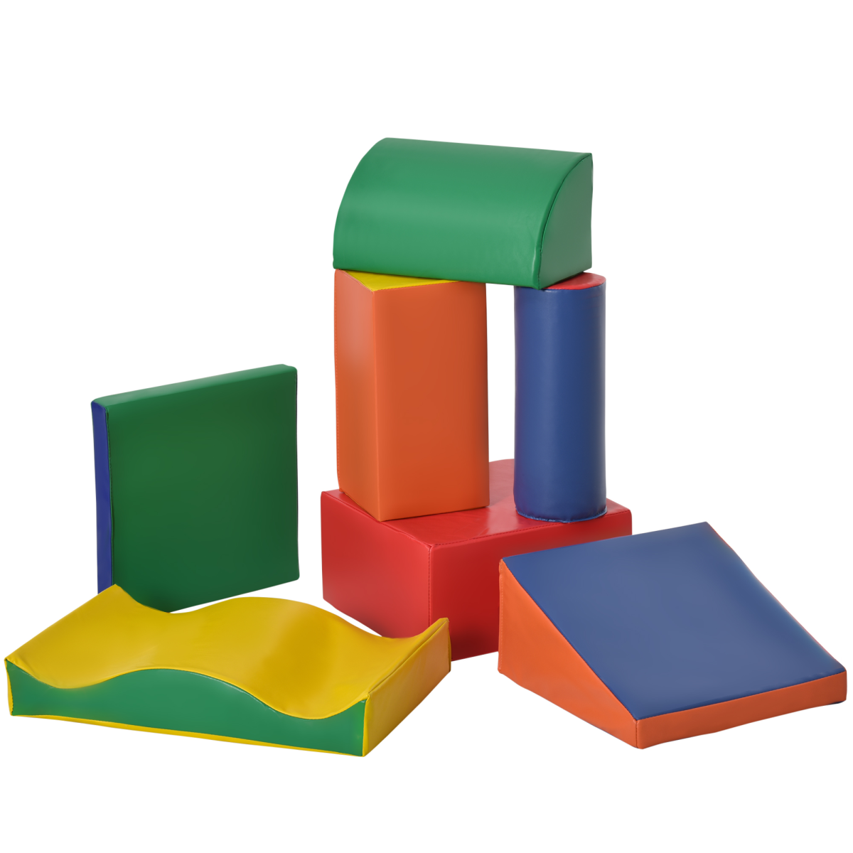 7-Piece Soft Foam Kids Puzzle Play Blocks Set, Ages 1-3