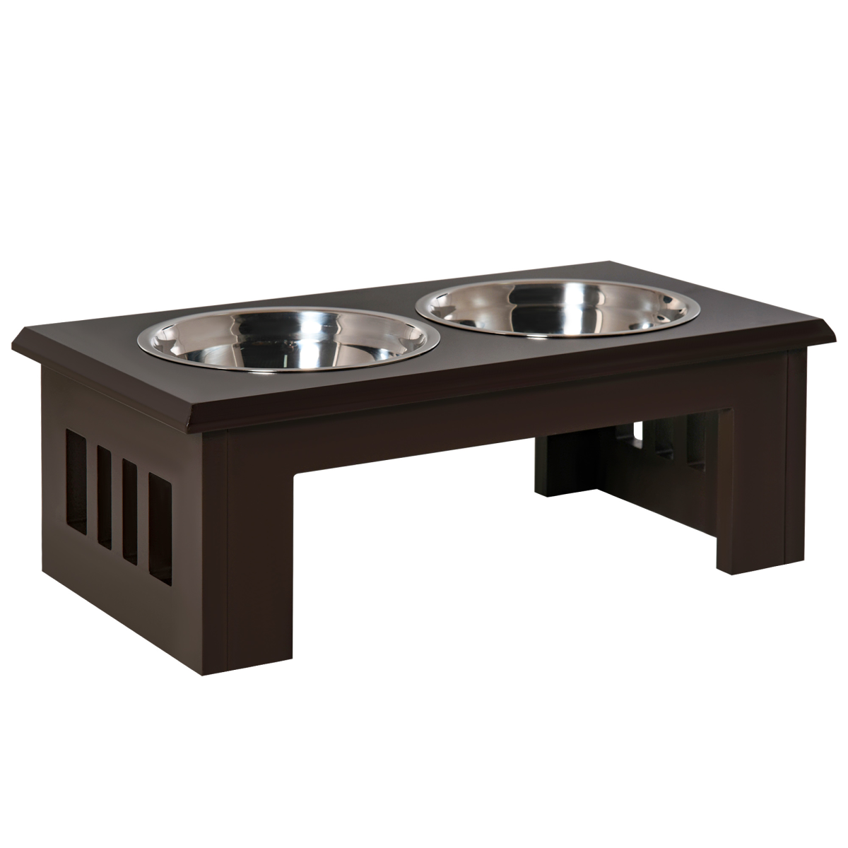 Raised Dog Bowls Elevated Double Stainless Steel Pet Feeder