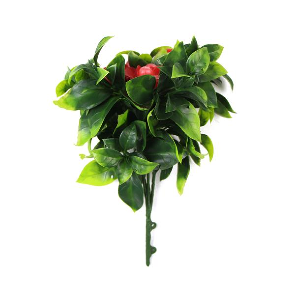 Leaf 30cm UV Resistant Artificial Red Flower Stem