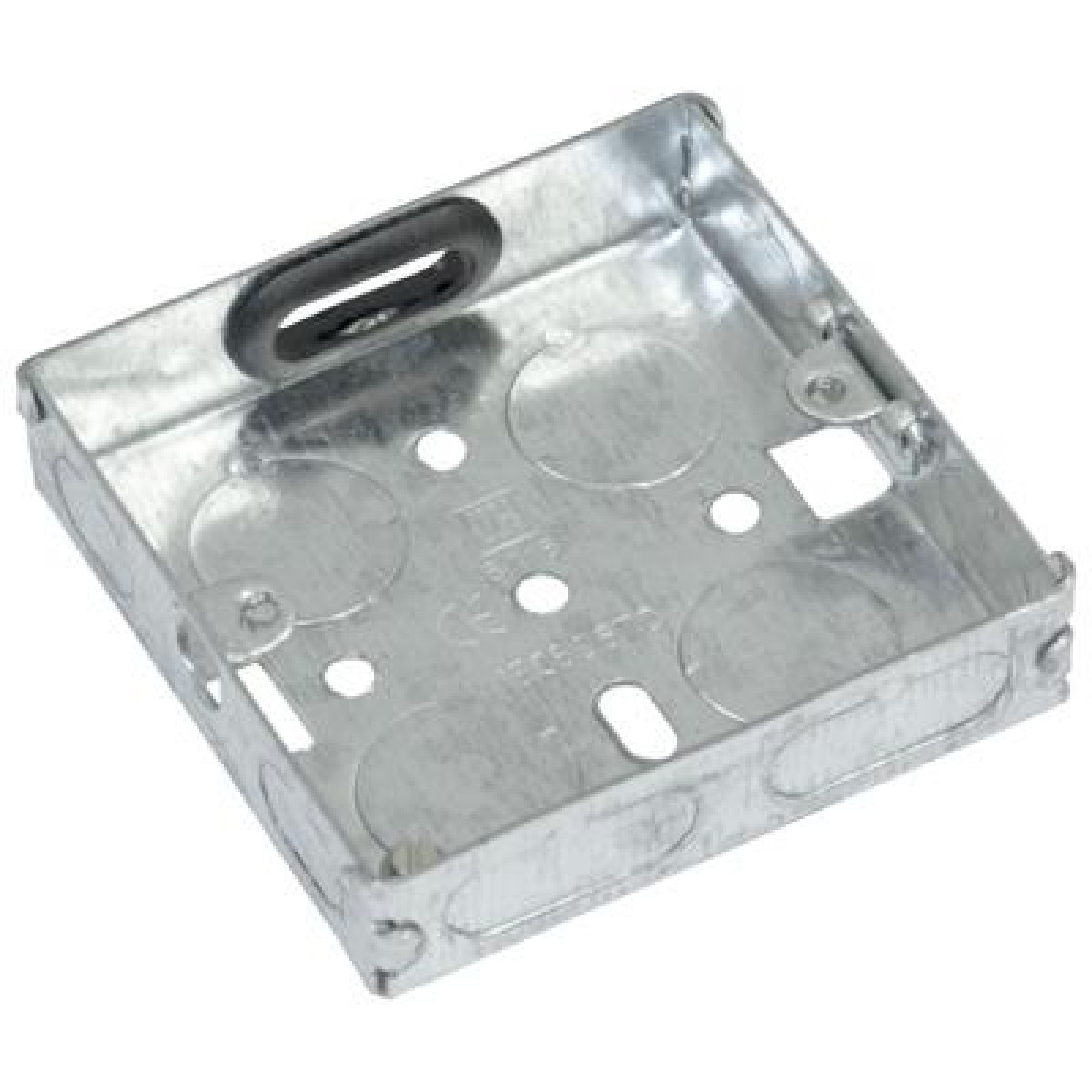 Eagle Single Gang Galvanised Steel Metal Back Box with Earth Terminal