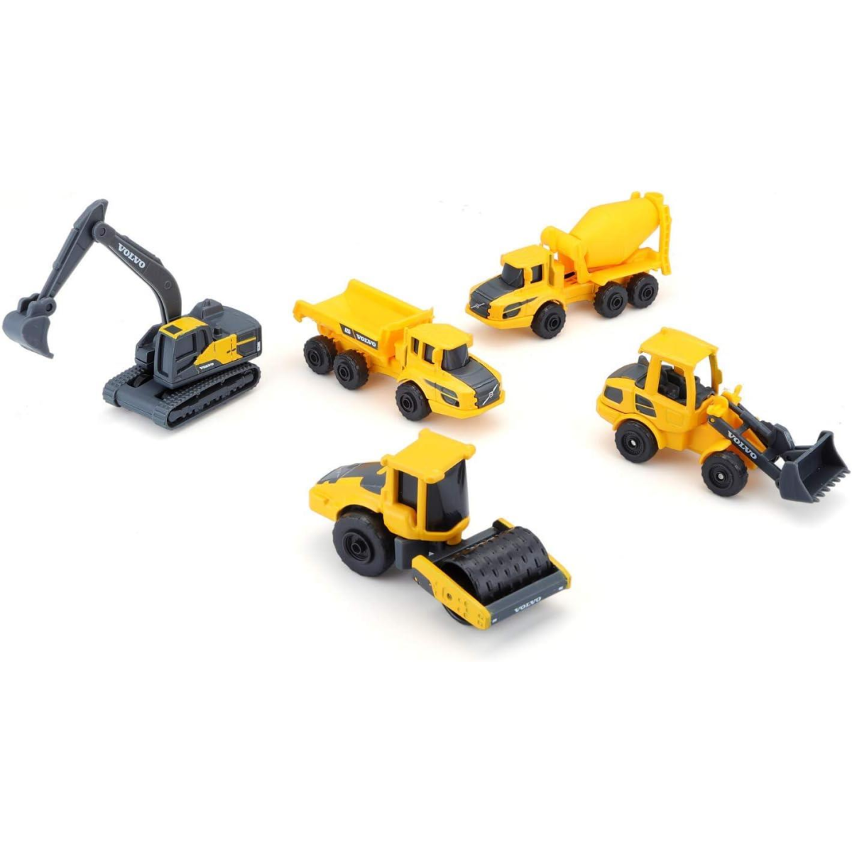 Maisto Mini Working Machines Volvo Construction 5-Pack Die-Cast Vehicle Set