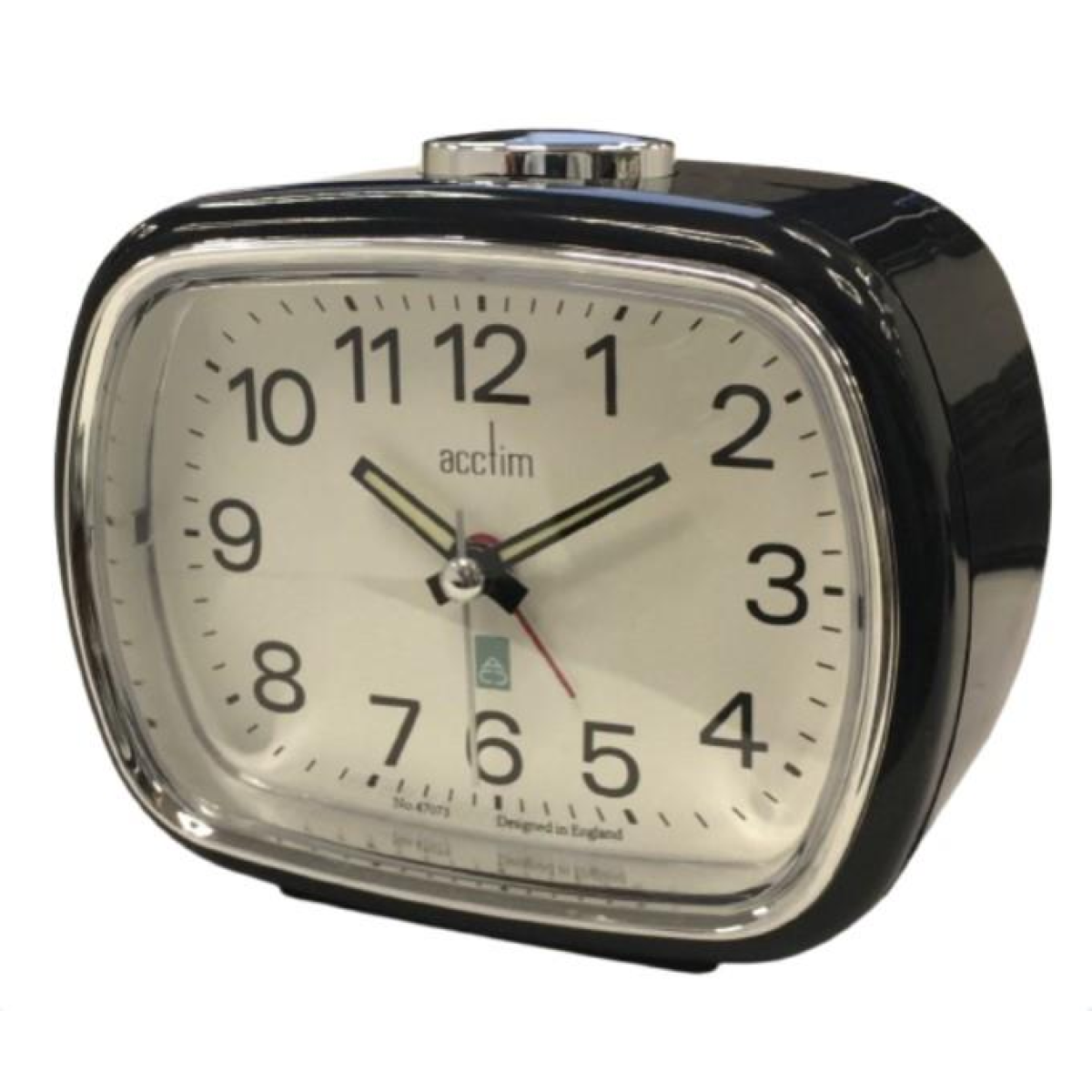 Acctim Camille Beep Alarm Clock with Snooze, Light and Luminous Tipped Hands, Chrome Bezel