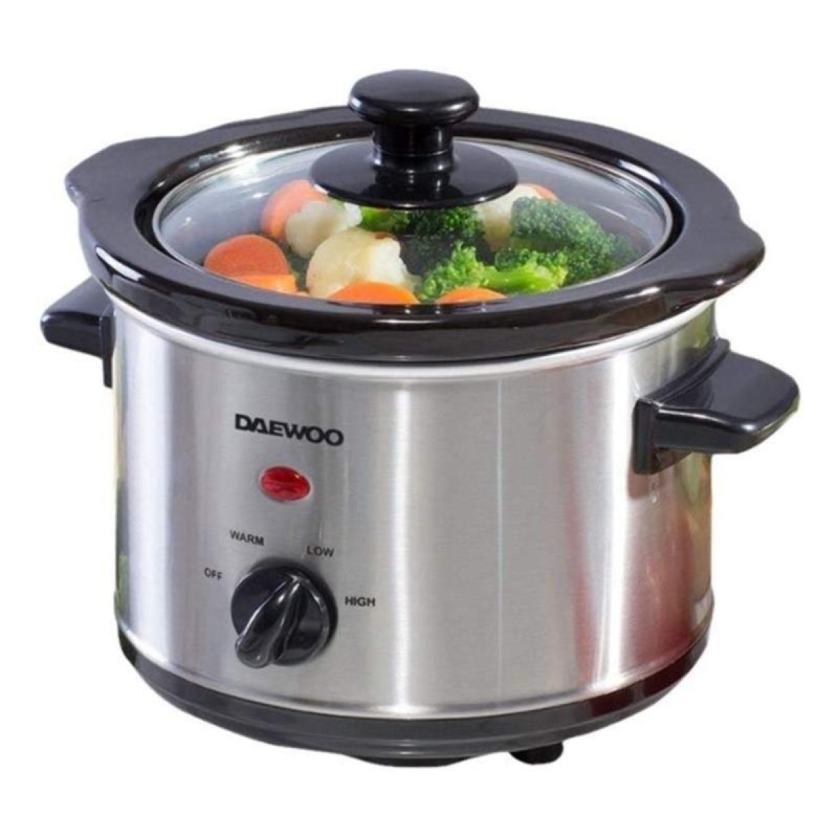 Daewoo 1.5L Stainless Steel Slow Cooker with Keep-Warm Function