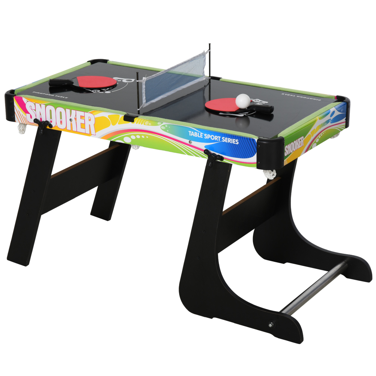 4-in-1 Foldable Game Table with Football, Table Tennis, Hockey and Pool