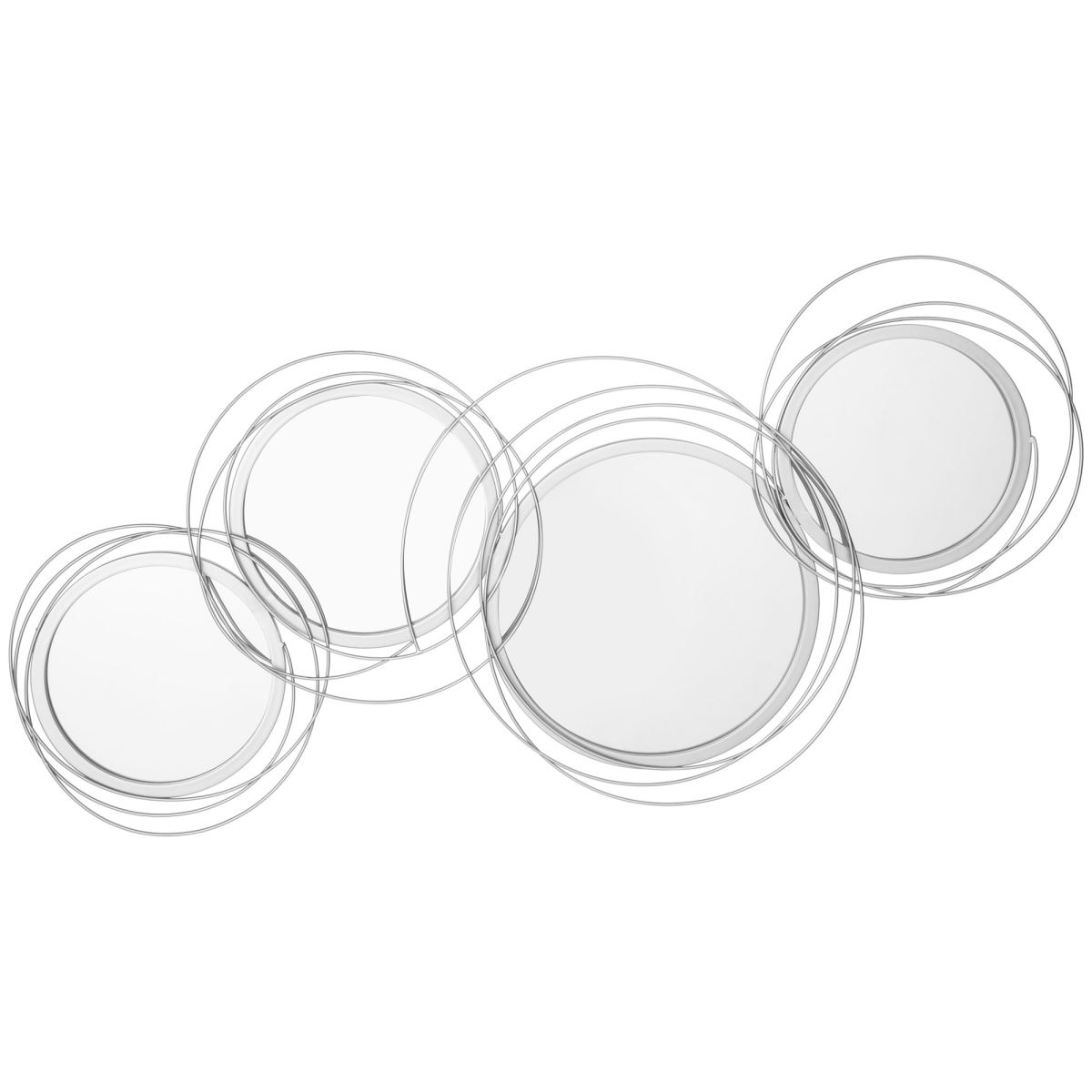 HOMCOM Metal Wall Art Decorative Mirror Modern Wall Sculpture