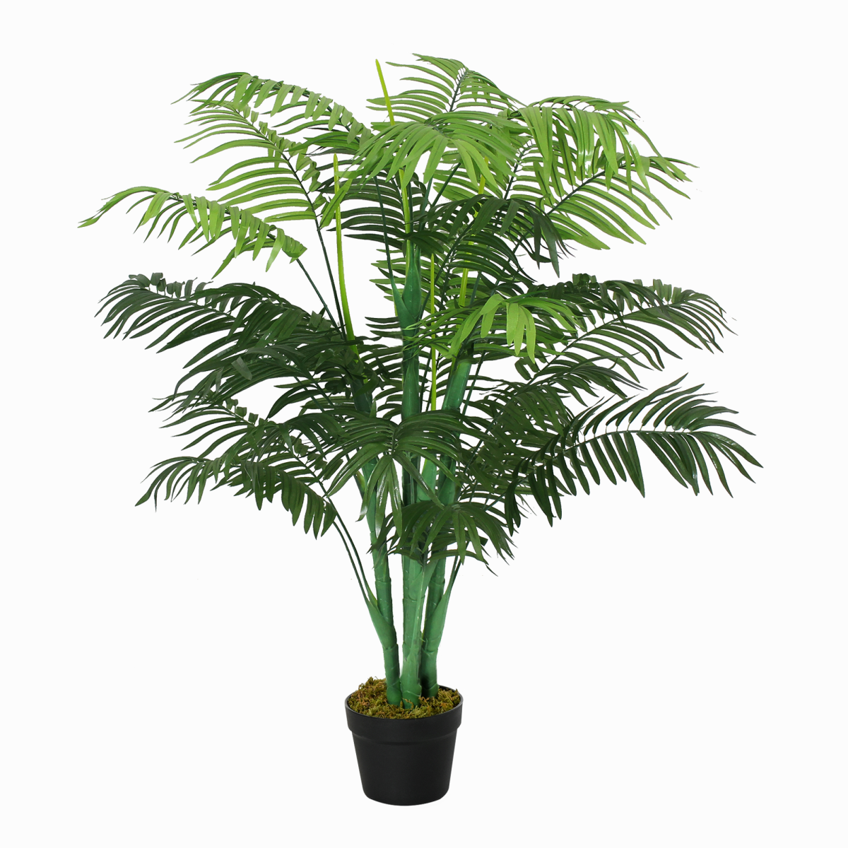Outsunny Artificial Palm Tree with 18 Bendable Leaves, Cement-Filled Nursery Pot, 125cm