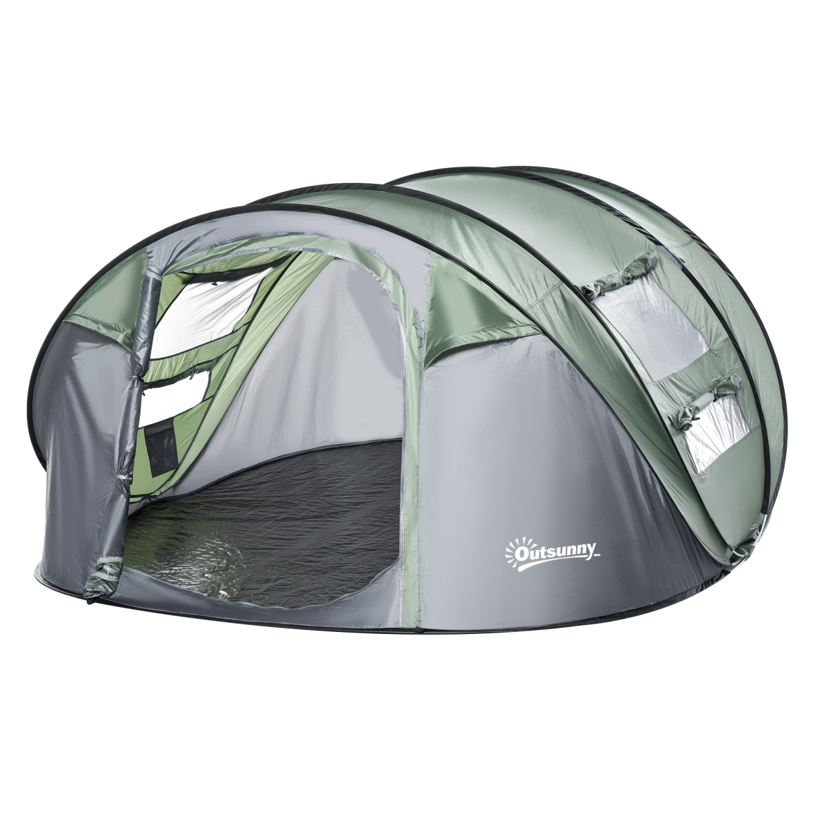 Outsunny Pop-Up Dome Camping Tent for 4-5 People, Water-Resistant, with Two Windows and Doors, 2000mm Waterproof Index