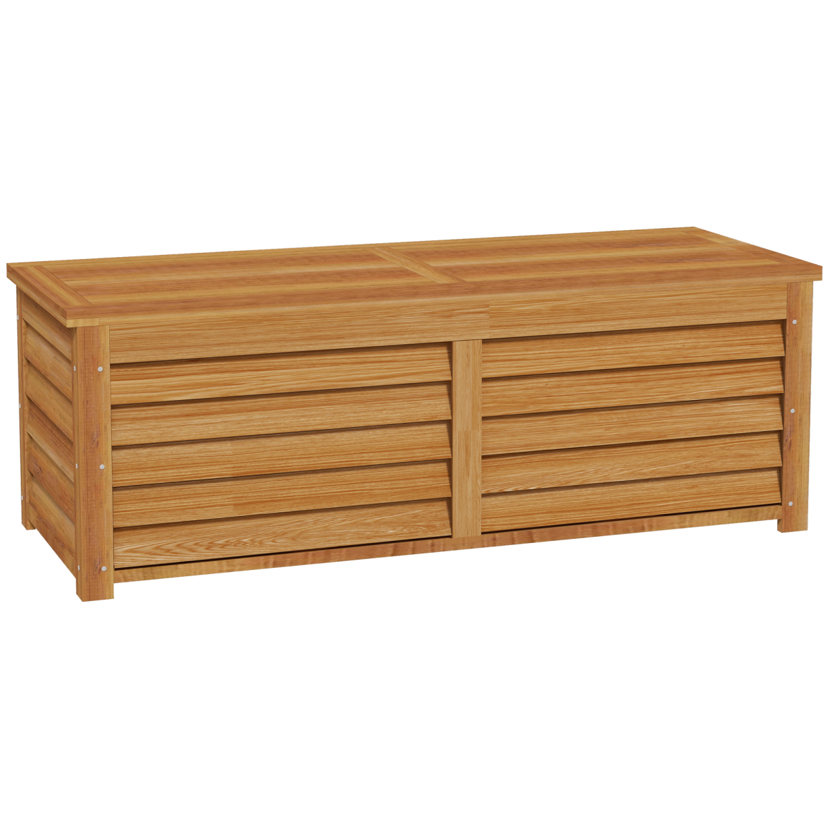 Outsunny 292L Fir Wood Outdoor Storage Box for Patio, Poolside