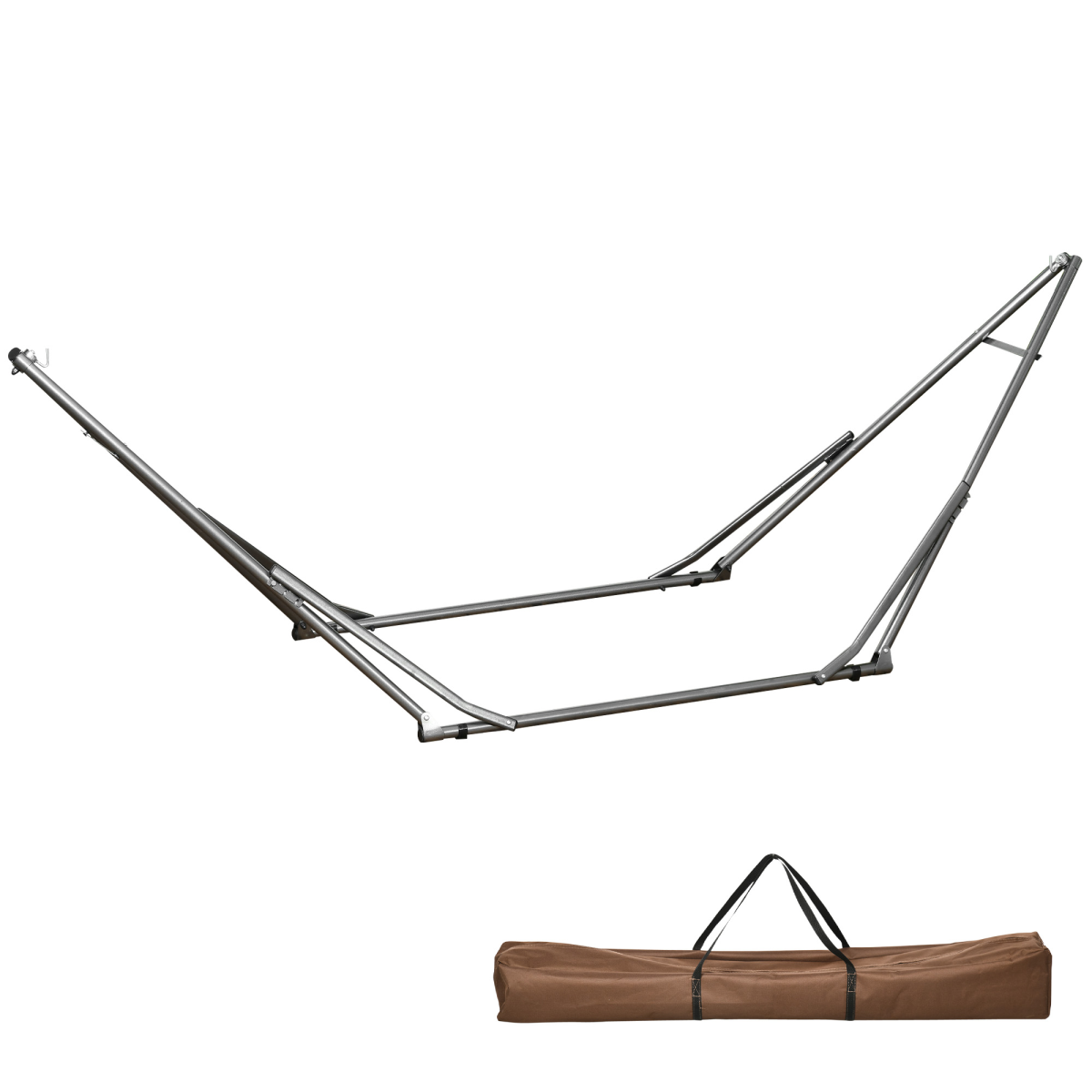 Outsunny Foldable 2-in-1 Hammock Stand & Clothes Drying Rack