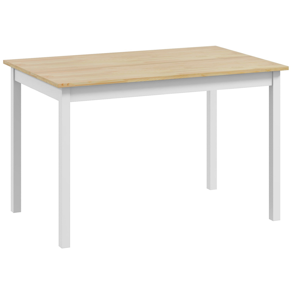 HOMCOM Farmhouse 4-Seater Pine Wood Dining Table for Kitchen