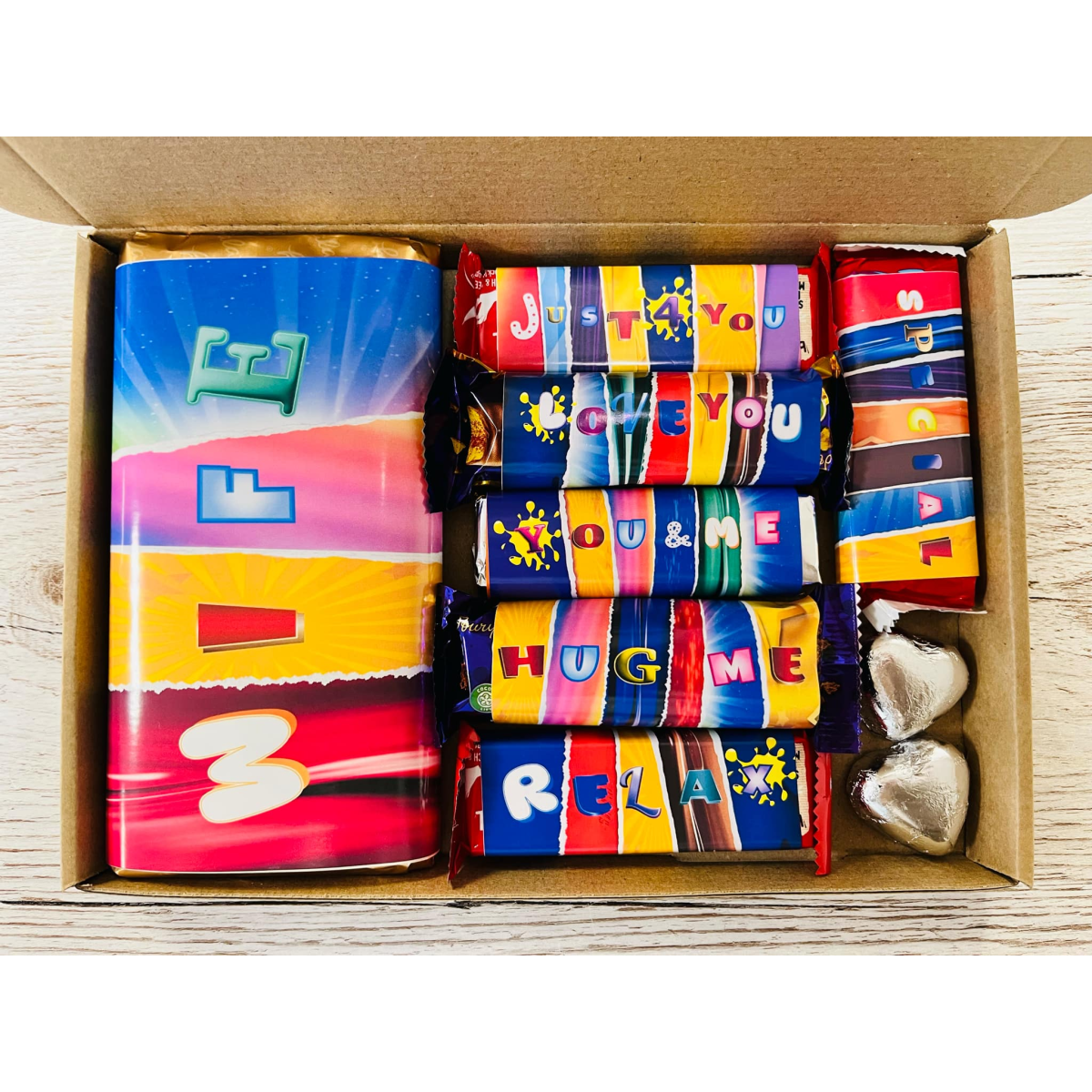 Valentine’s Novelty Chocolate Gift Box for Wife – Custom Message Wrapper 110g