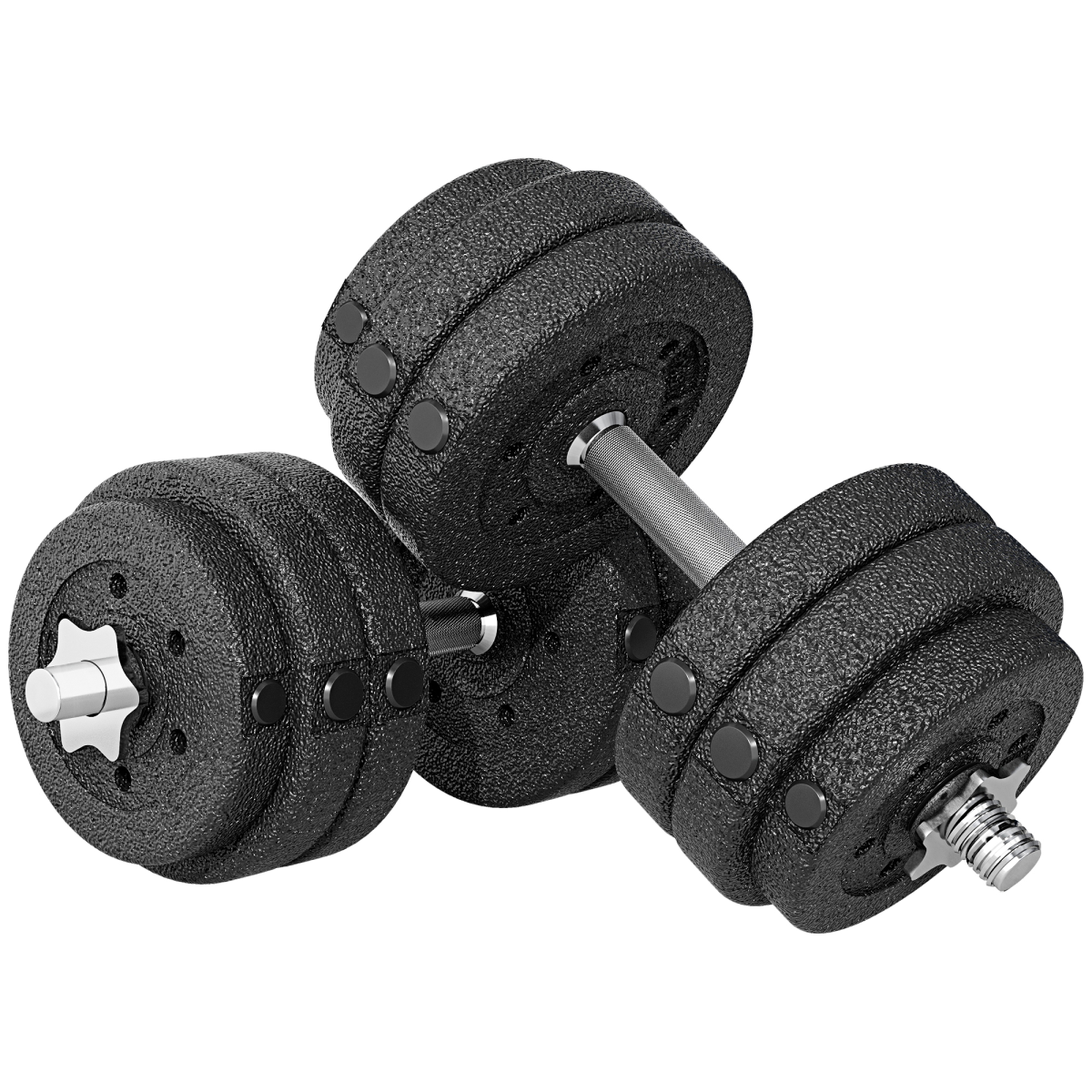 HOMCOM 30kg Adjustable Dumbbells Weight Set with Non-Slip Grips