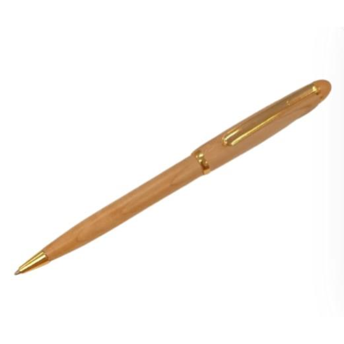 Imperial Wood Light Brown Gold Trim Ball Pen