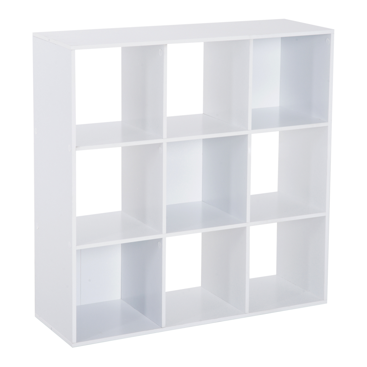 9-Cube Storage Cabinet Bookcase Display Shelves, Chipboard, White
