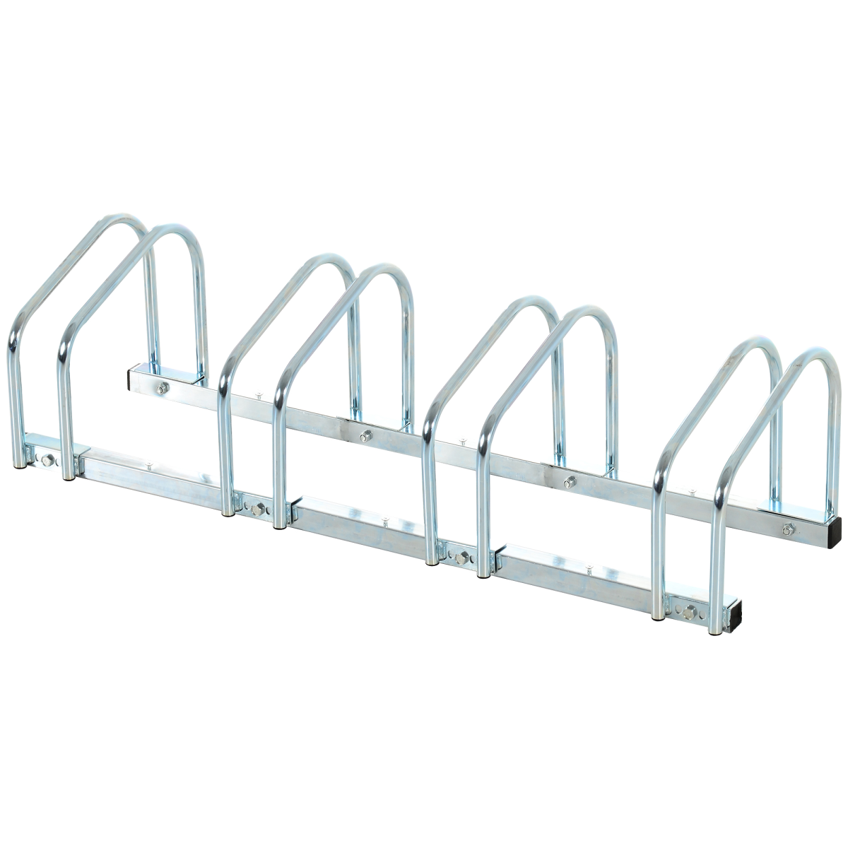 4 Bike Parking Rack Locking Storage Stand, Floor or Wall Mount, Solid Steel, Detachable, Unbranded