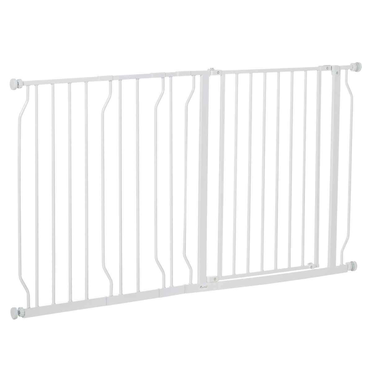 Adjustable Metal Pet Safety Gate for Doorways, White, 75-145cm