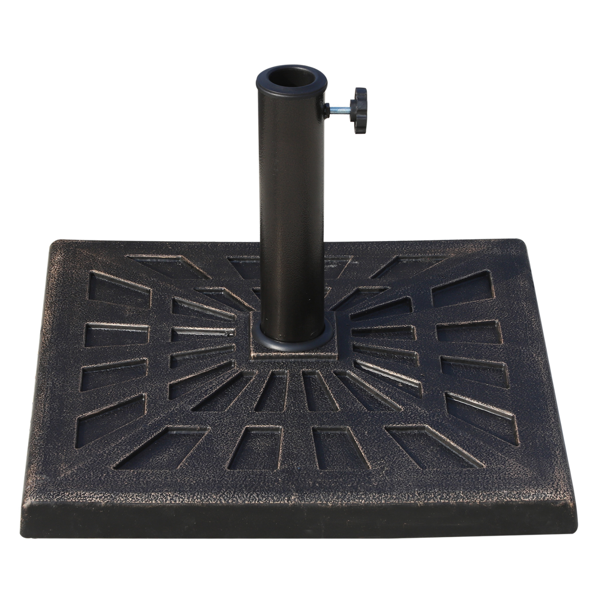 Outsunny 15kg Bronze Square Garden Patio Umbrella Stand Base