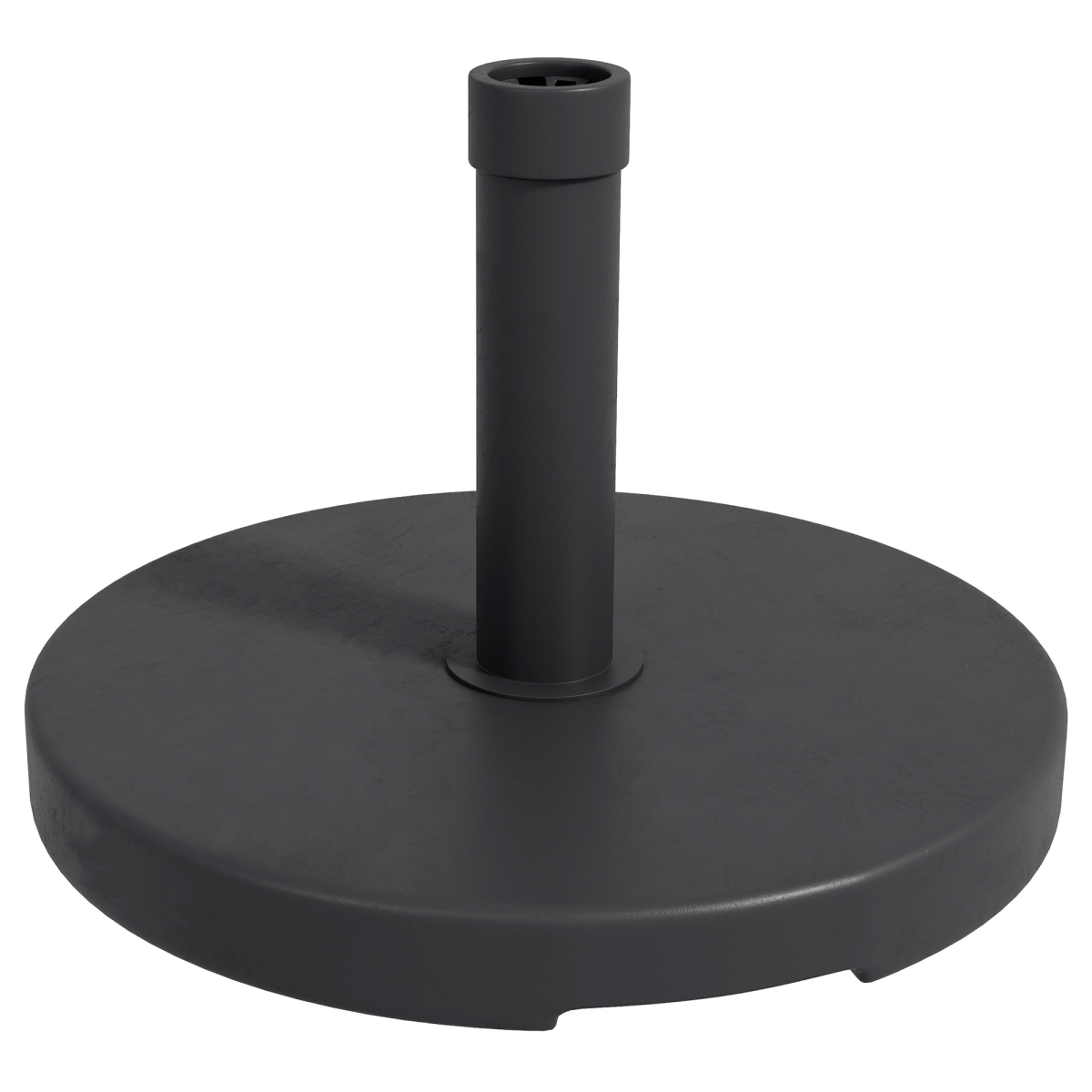 Outsunny 15kg Heavy Duty Round Concrete Parasol Base, Black
