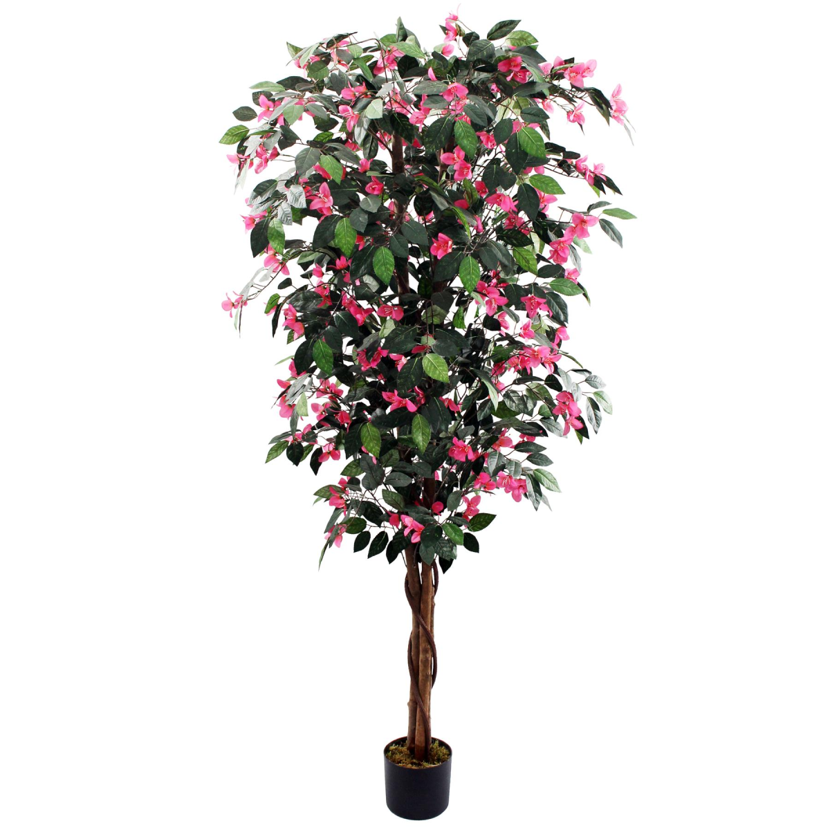 180cm Artificial Pink Flowering Bougainvillea Tree in Weighted Pot