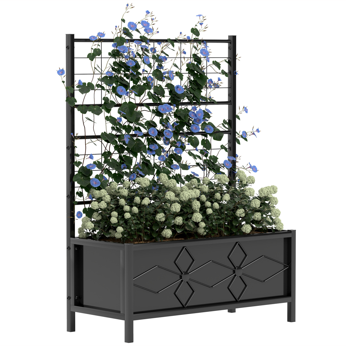 Outsunny Galvanised Steel Trellis Support for Climbing Plants