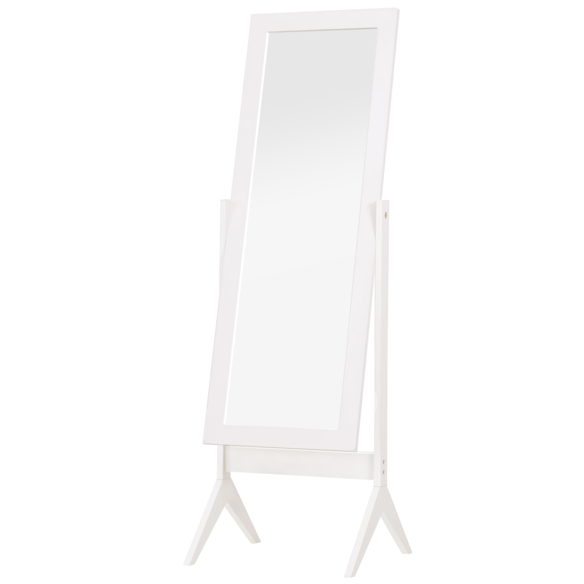 HOMCOM Tall Freestanding Dressing Mirror with Adjustable Tilt, White