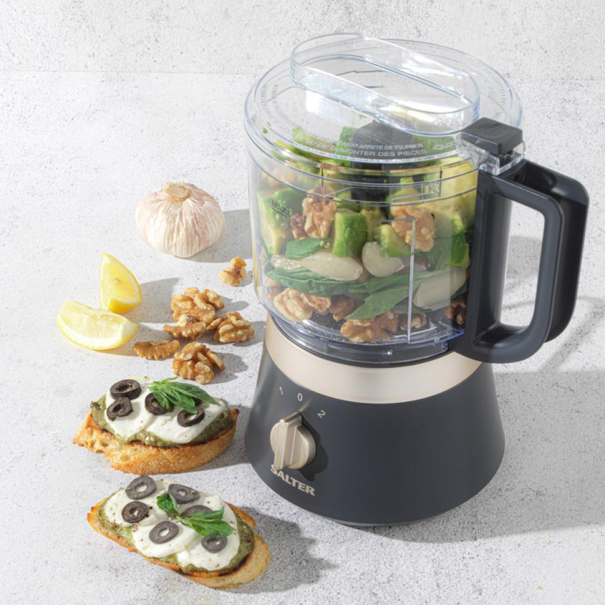 Salter Marino Compact 400W Food Processor with 2 Speed Settings, 500ml Bowl