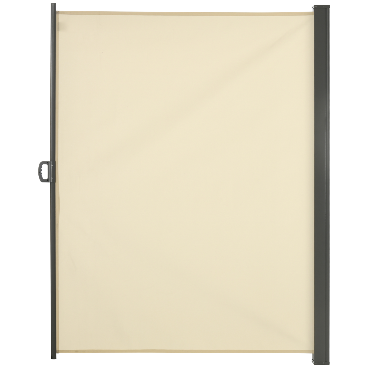 Outsunny 3 x 2m Retractable Side Awning Privacy Screen - Cream