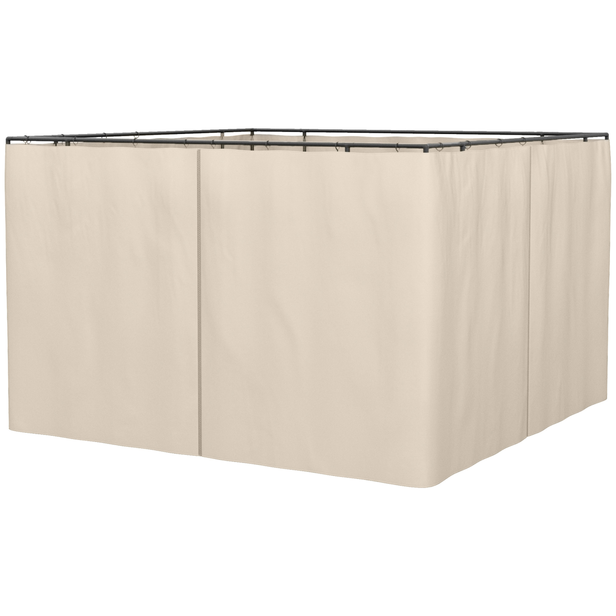 3 x 3m Universal Gazebo Replacement Sidewall Set, 4 Panels, Beige