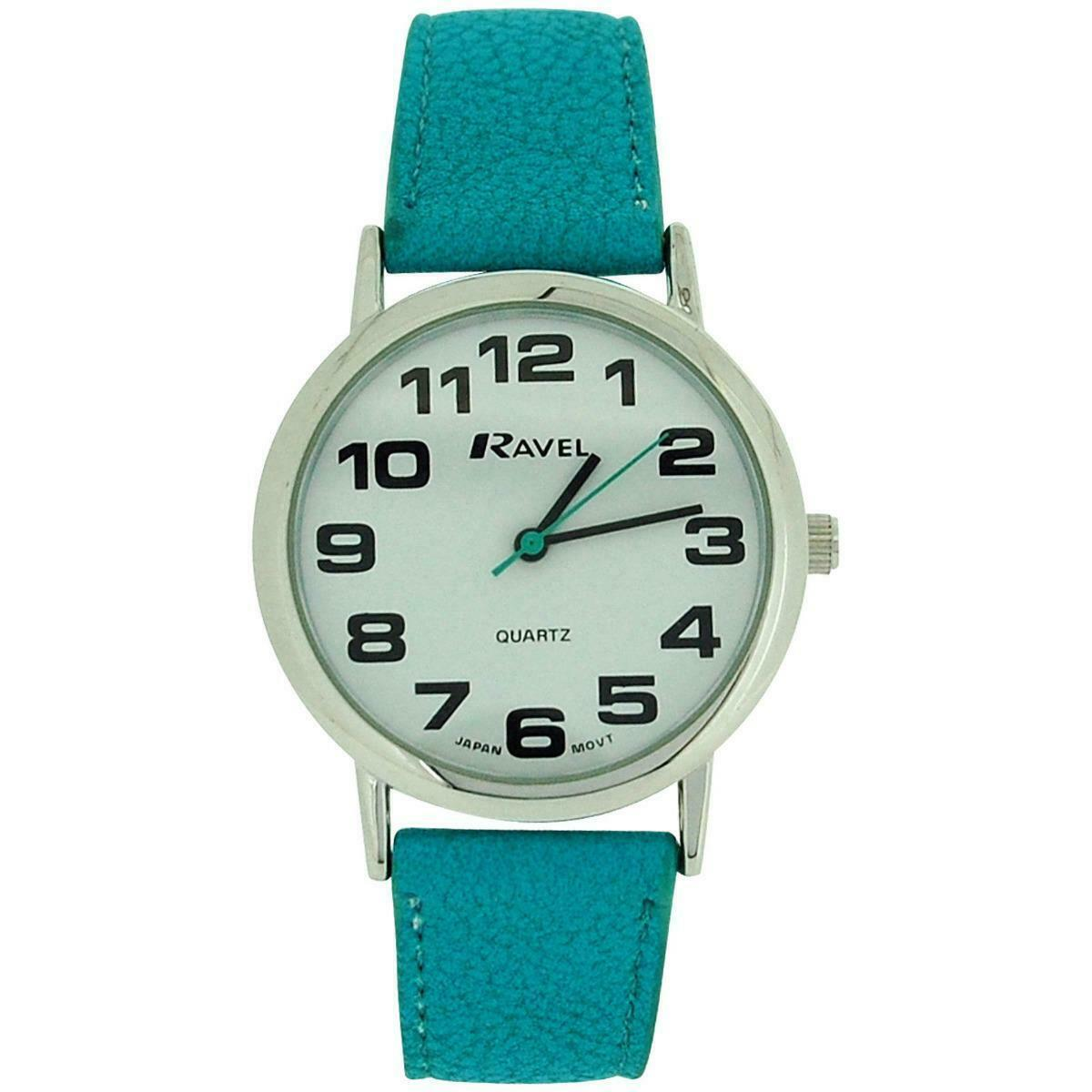 Ravel Women’s Classic Turquoise Leather Strap Watch R0105.13.16LA