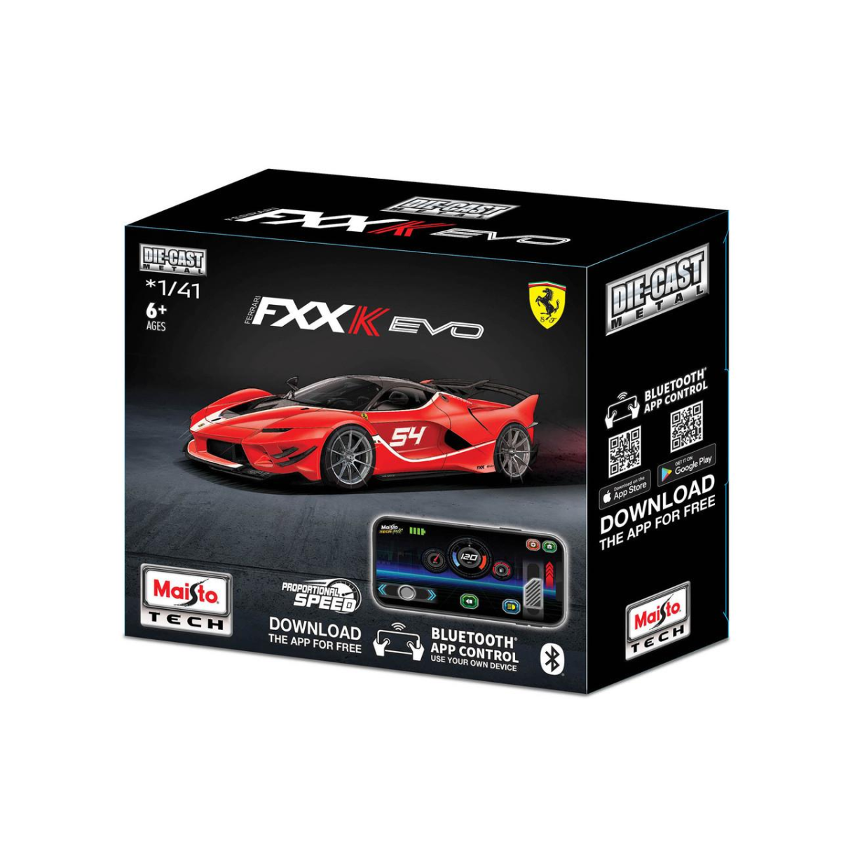 Maisto Ferrari FXX-K Evo 1:41 Scale Bluetooth RC Die-Cast Model Car