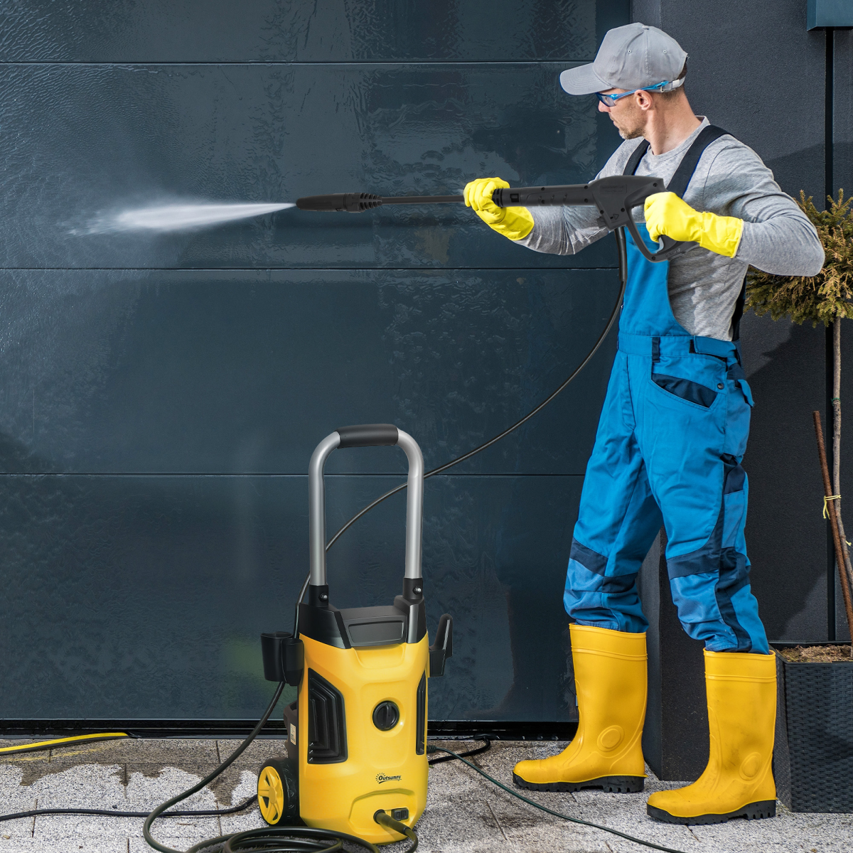 1800W High Pressure Washer, 150 Bar, 420 L/h, 6 m Hose