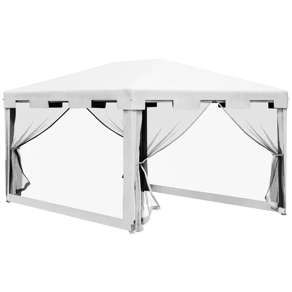 Outsunny 4 x 3m Party Tent Waterproof Garden Gazebo Canopy Wedding Cover Shade