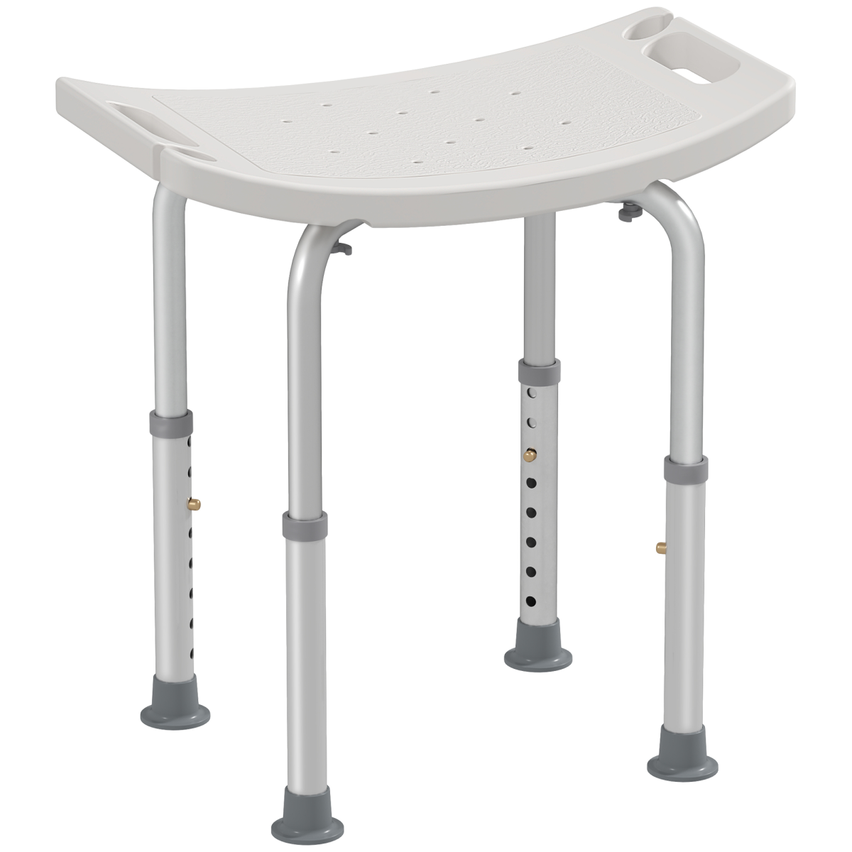 Adjustable Shower and Bath Stool Bench with Non-Slip Aluminum Frame