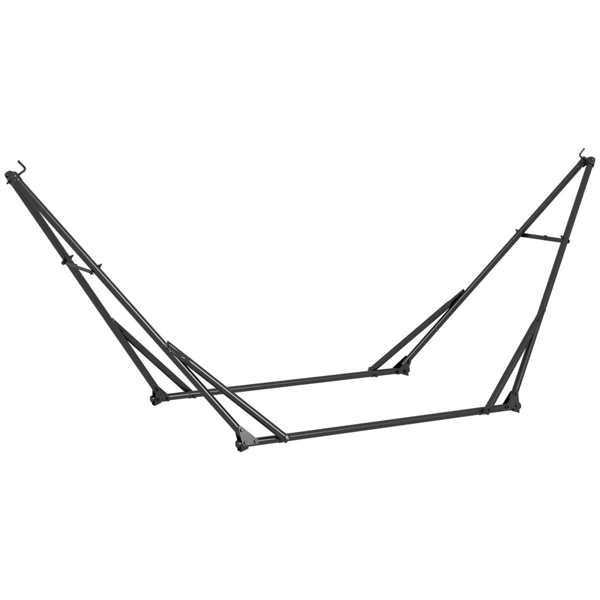 Outsunny 2 in 1 Foldable Steel Hammock Stand, Hammock Net and Chair Stand with Carrying Bag