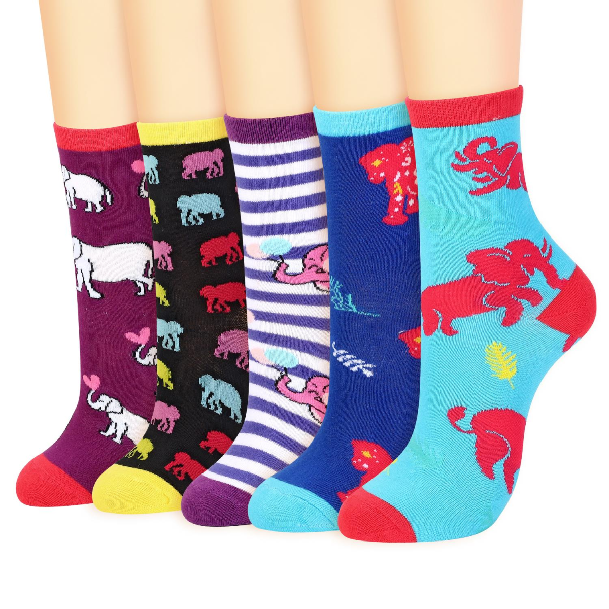 Vinsani Elephant Socks 5 Pack 1010413