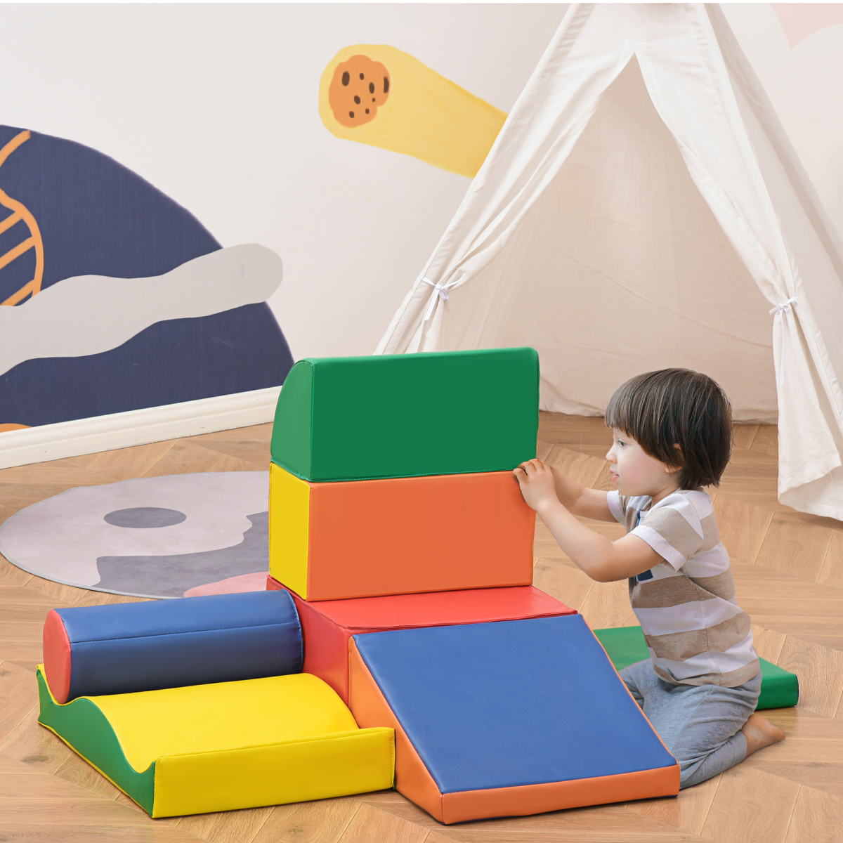 Kids Soft Foam Play Set, 7 Pieces, Ages 1-3
