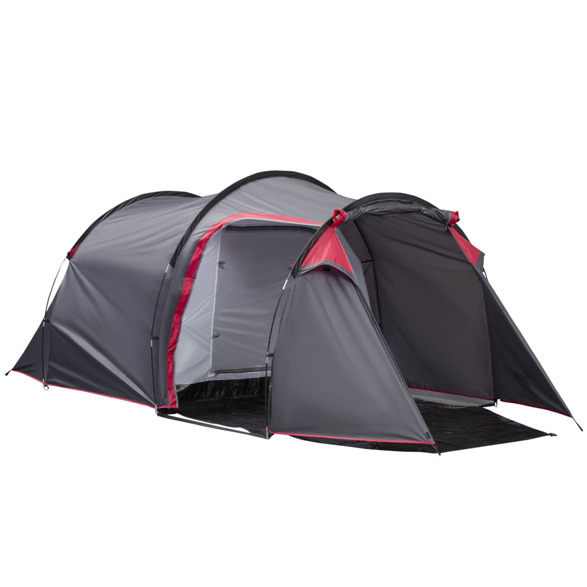 3 Man Camping Tent with 2 Rooms, Porch, Mesh Vents, Waterproof