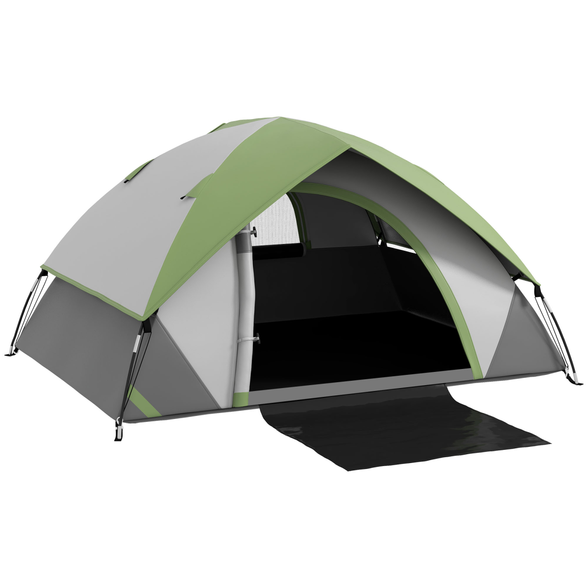 Outsunny 2 Person Camping Tent, Sewn-in Groundsheet, 3000mm Waterproof