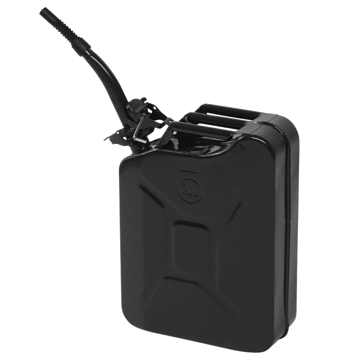 20L Black One-Piece Oil Drum, 0.6mm Thick Iron