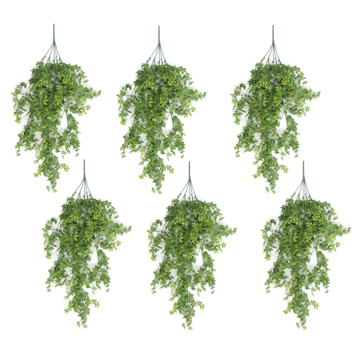 Leaf Pack of 6 Hanging Artificial Forest Foliage Plant 81cm, UV and Fire Resistant