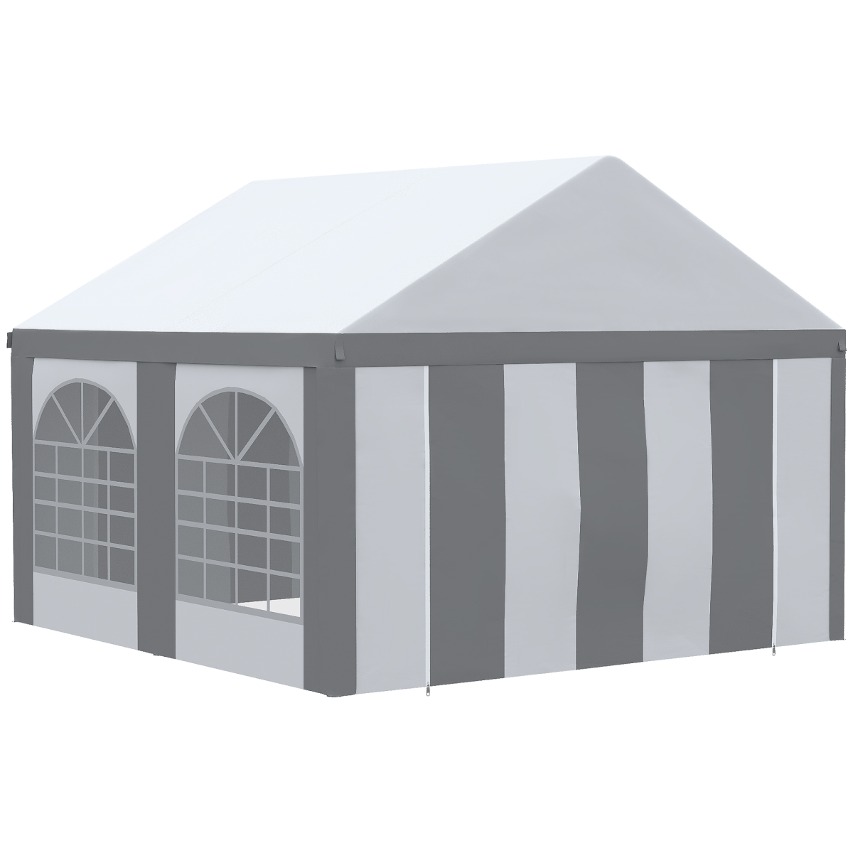 Outsunny 4 x 4m Party Tent Gazebo with Sides, Windows & Double Doors