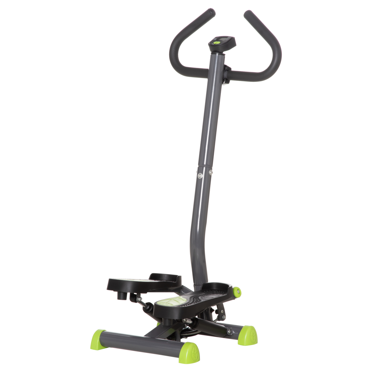Height Adjustable Twister Stepper Machine with LCD Screen, Grey