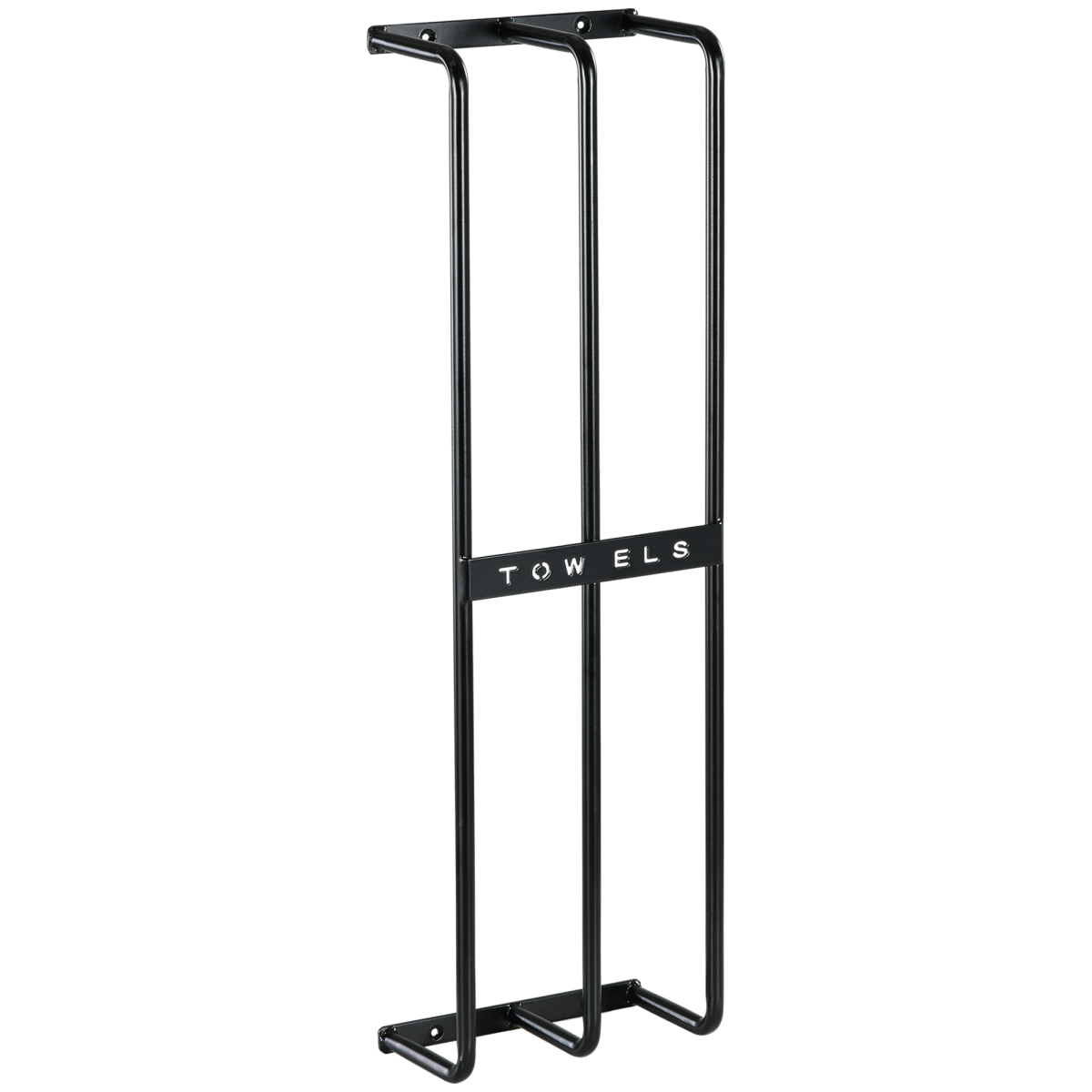 HOMCOM Wall Mounted Metal 3-Bar Towel Rack, Black